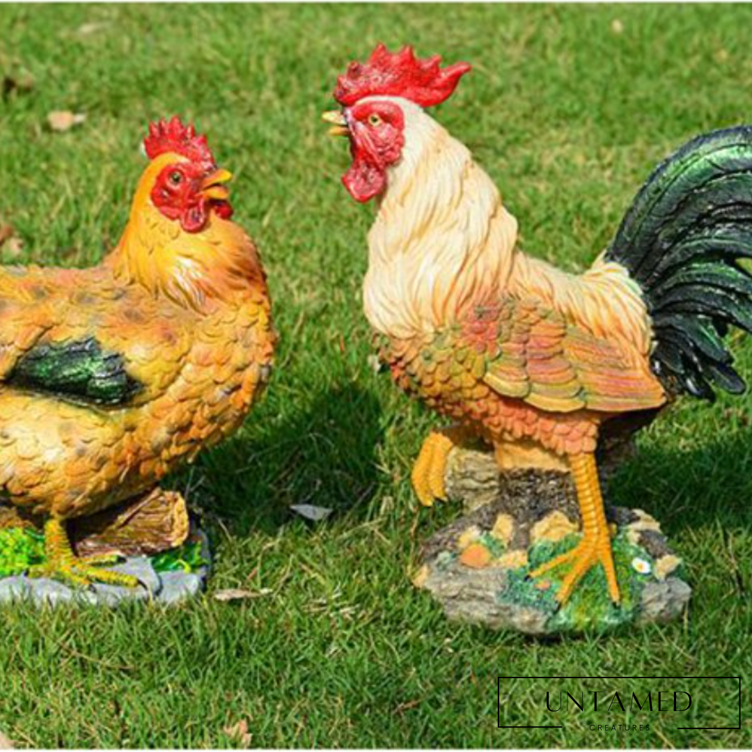 Chicken Sculpture Lawn Ornaments Decor