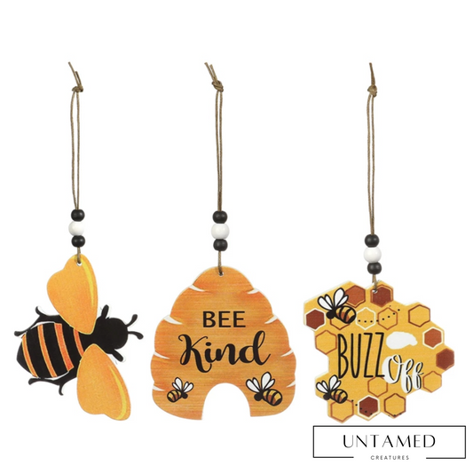 3 NEW BUMBLE BEE kind happy you HOME SWEET HOME farmhouse hanging wall decor