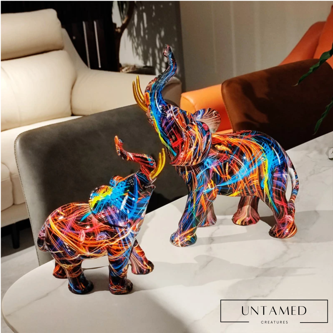 Modern Art Dazzle Elephant Handicraft decoration