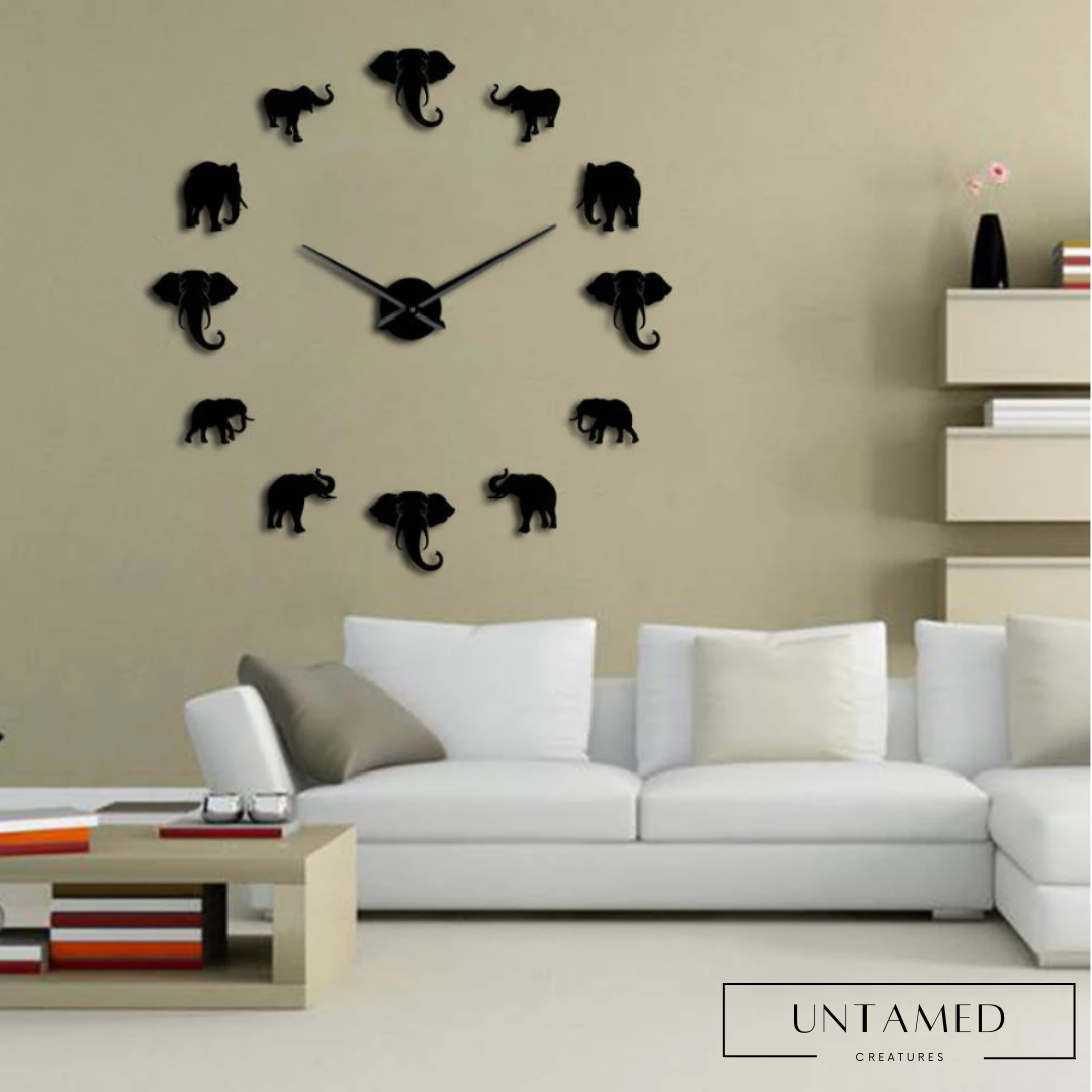 47 Inch Elephant Wall Clock