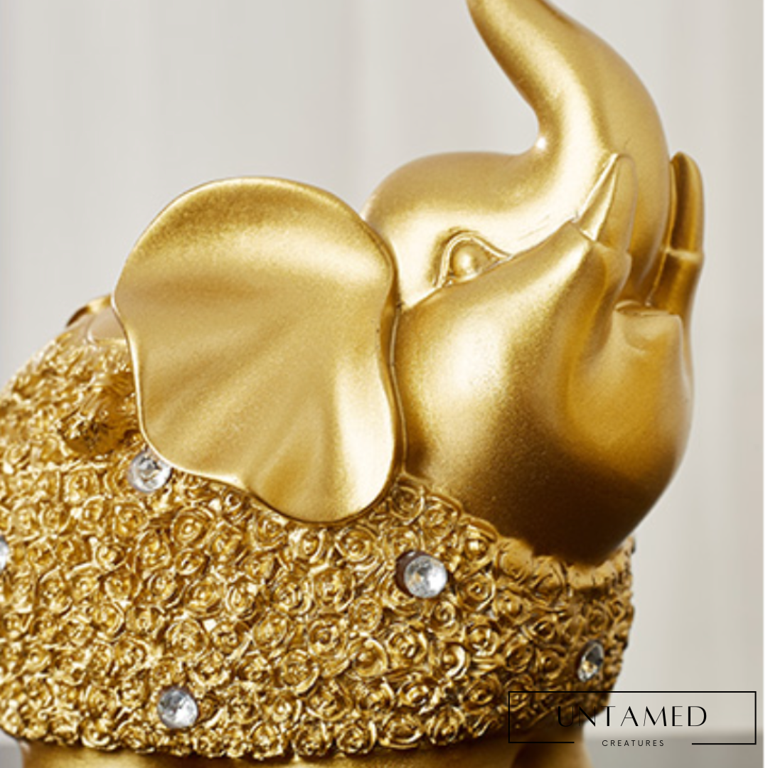Golden Elephant Statue Decoration