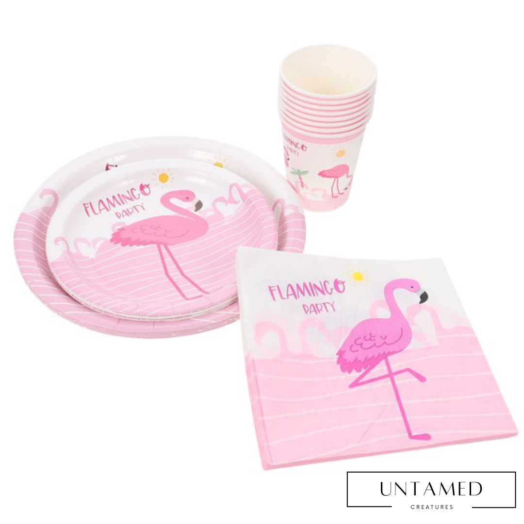 Flamingo Luau Dinner Set
