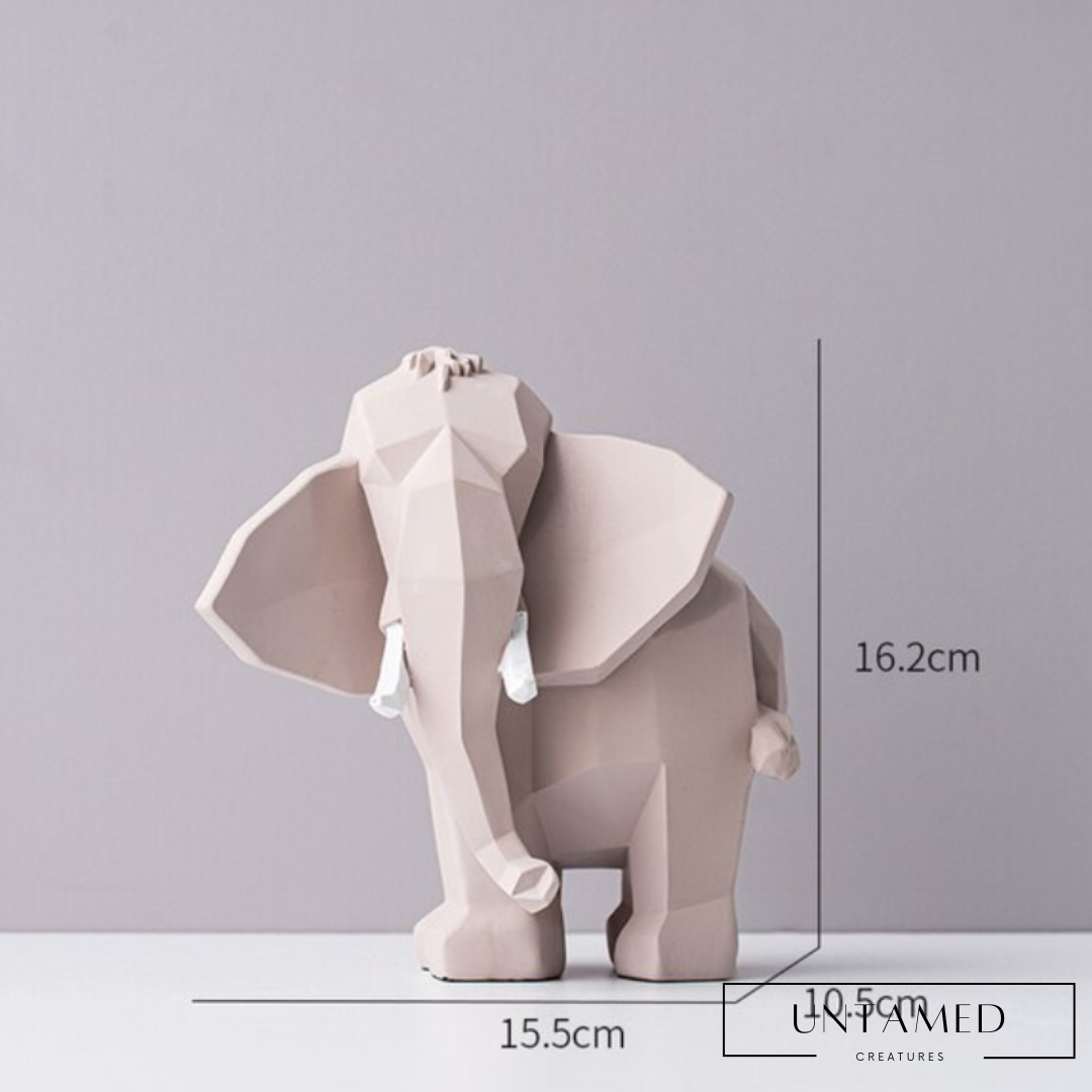 Nordic Geometric Elephant Sculpture