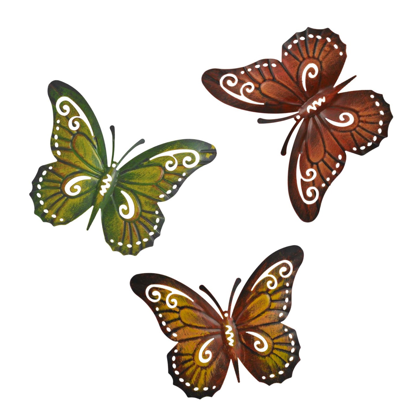 Painted Metal Butterfly Wall Decor