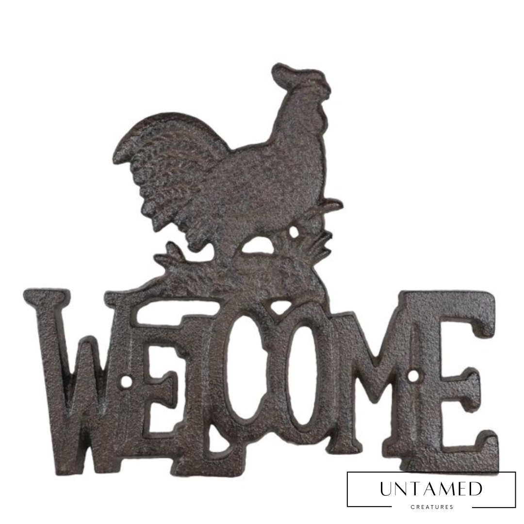 Rustic Country Farm Chicken Welcome Sign