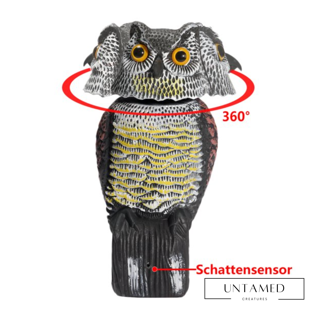 Rotating Head Owl Decor