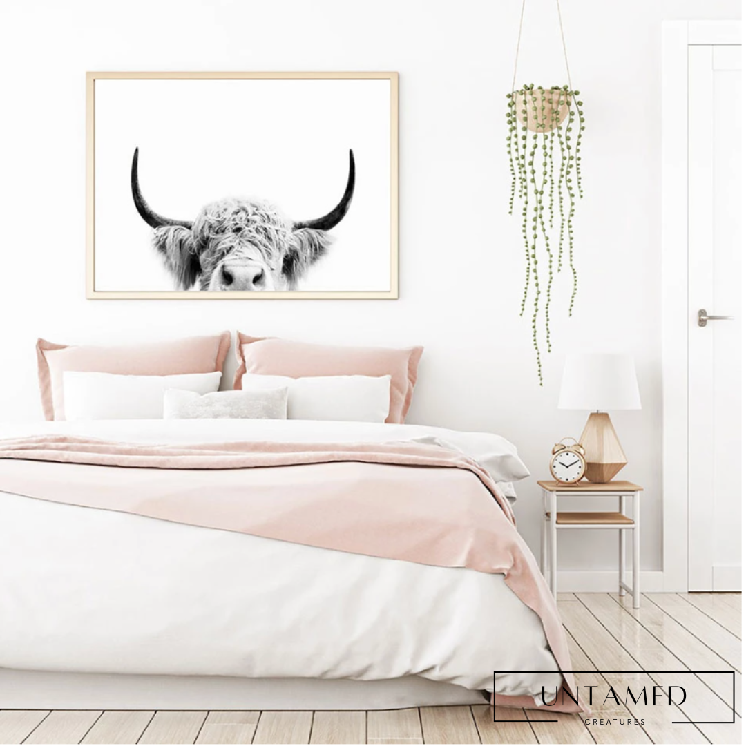 Nordic Cow Art Print