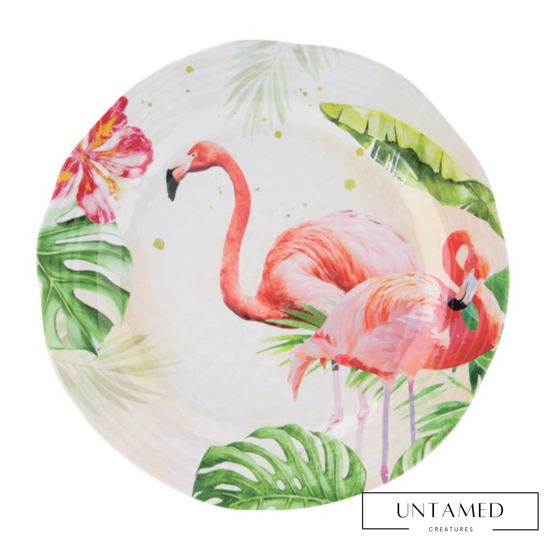 12-Piece Flamingo Dinnerware Set