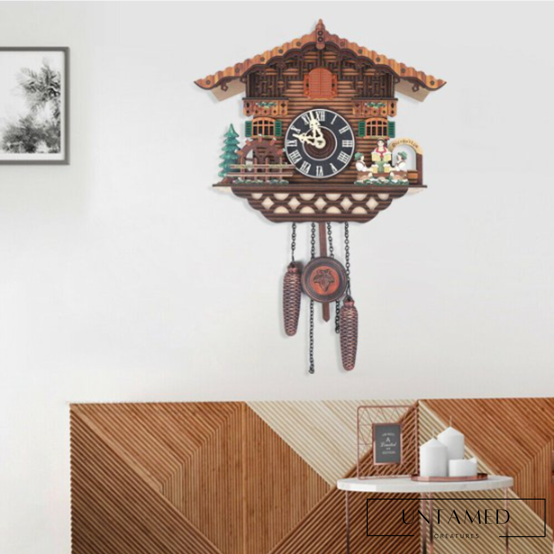 Wooden Wall Cuckoo Bird 3D Clock