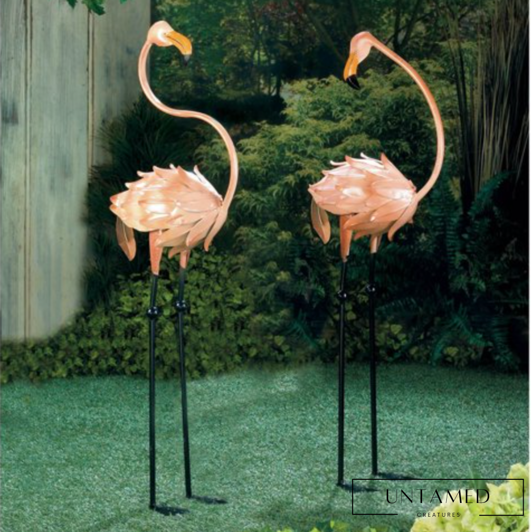41" Iron Flamingo Garden Stake