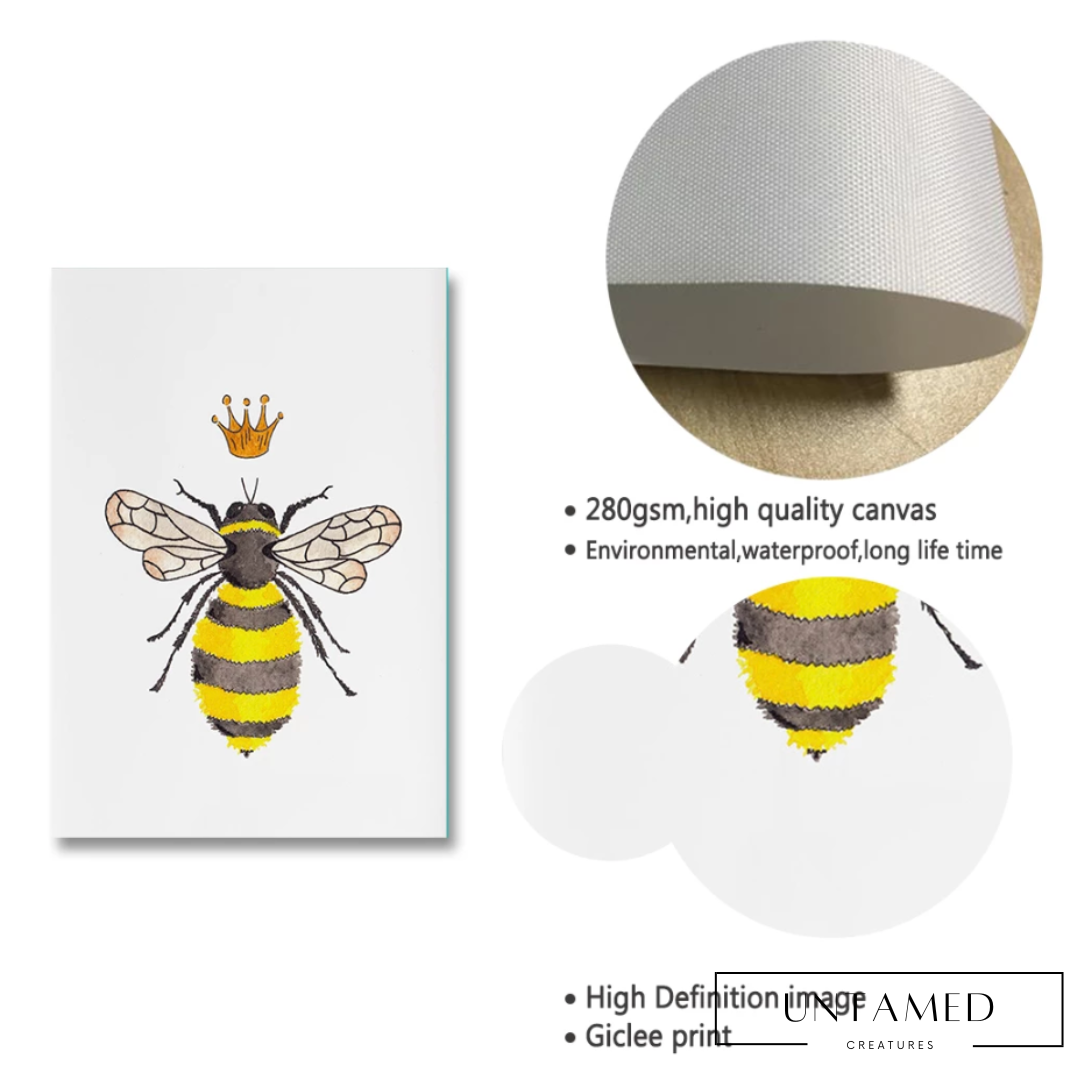 Queen Bee Colorful Nursery Poster