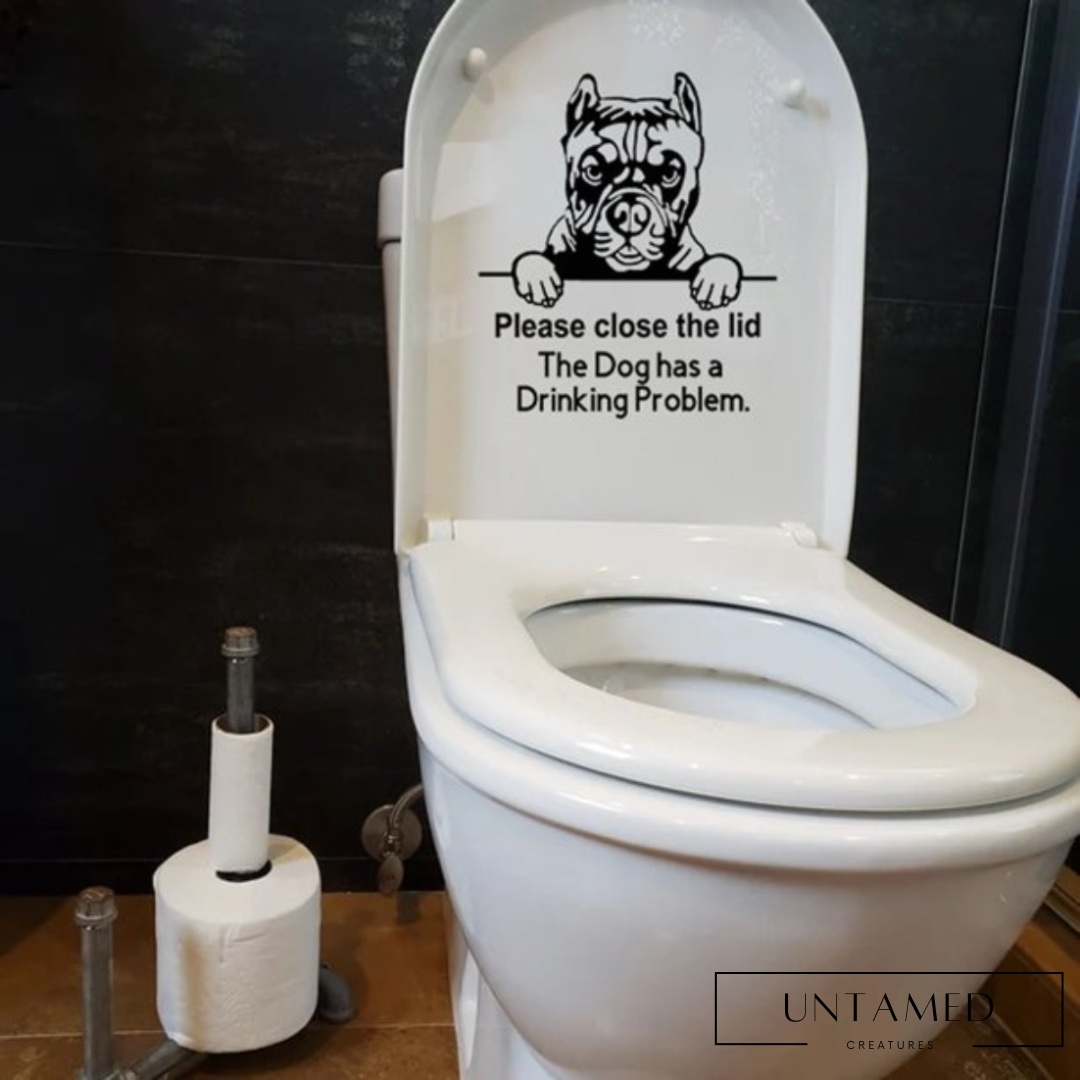 Dog Toilet Lid Decals