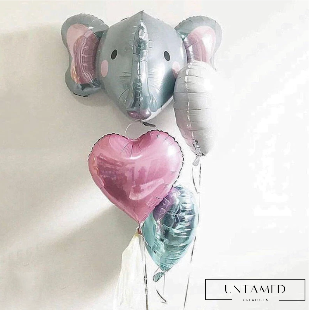 3D Elephant Head Foil Balloon