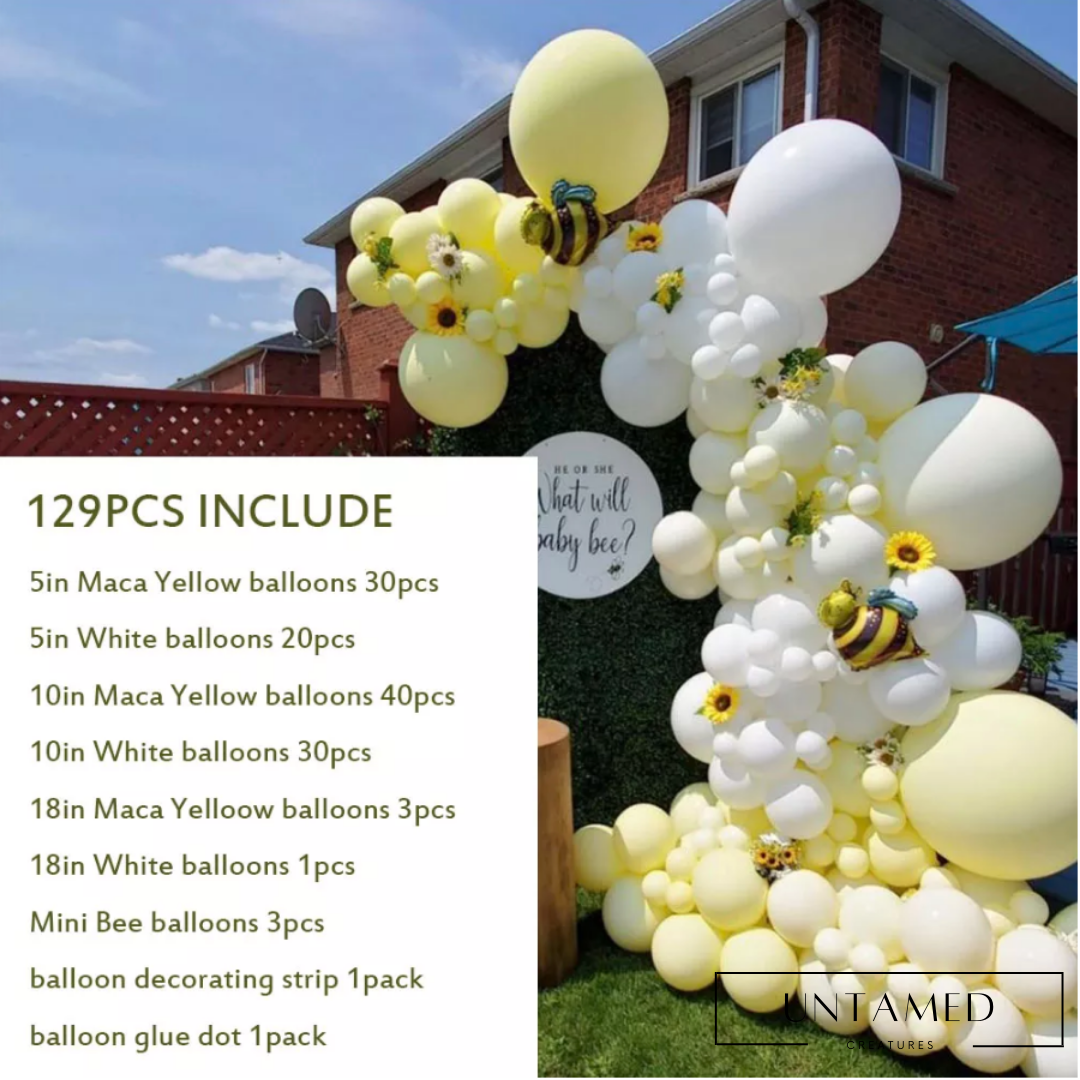129 Pieces Bee Balloons Party Decoration