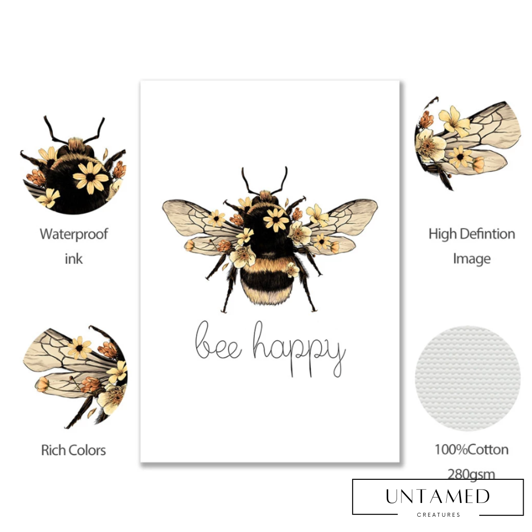 Bee Kind Canvas Poster