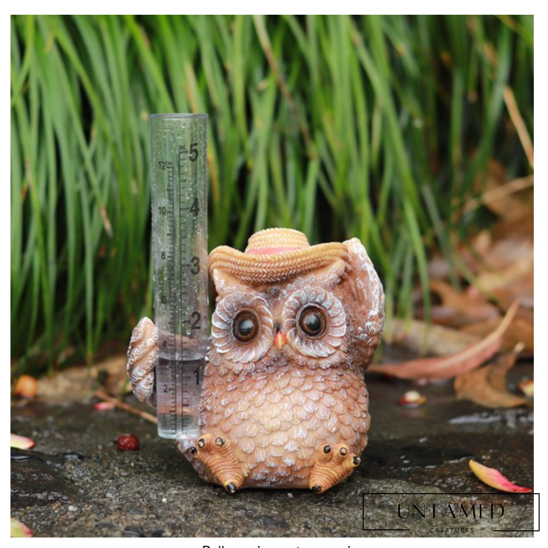 Outdoor Owl Rain Gauge