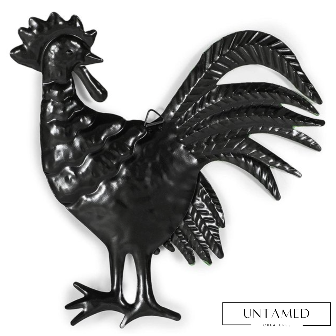 Set of 3 French Country 3D Metal Iron Chicken Wall Decor