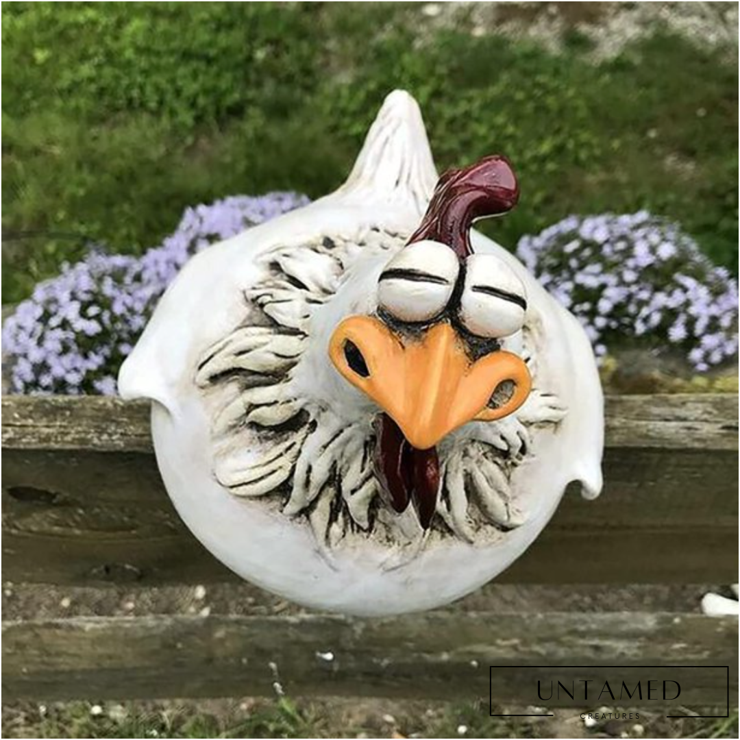 3 Pieces Funny Chicken Fence Decoration
