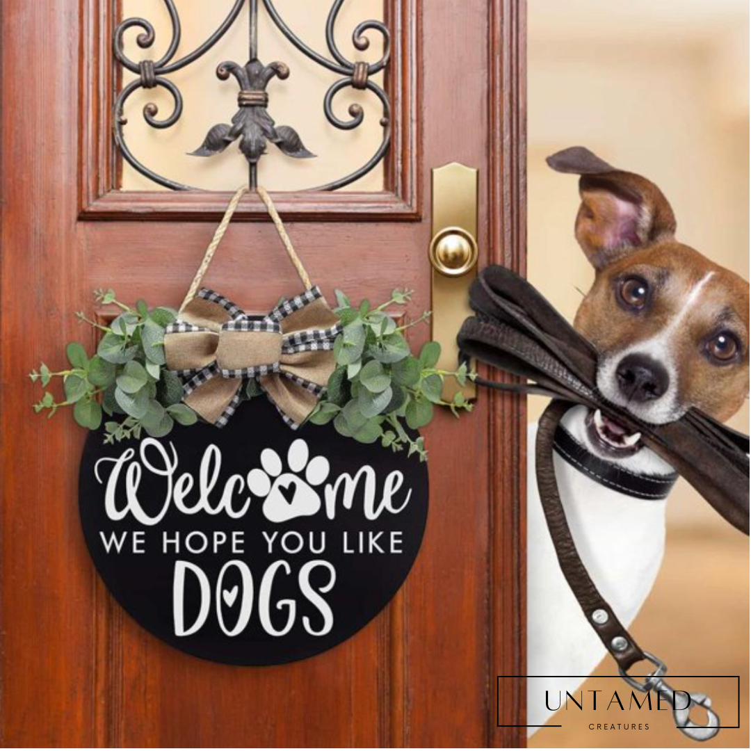 Front Door Dog Welcome Sign