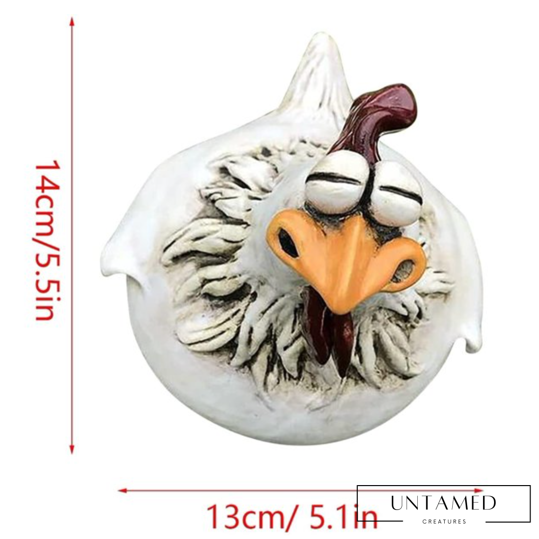 3 Pieces Funny Chicken Fence Decoration