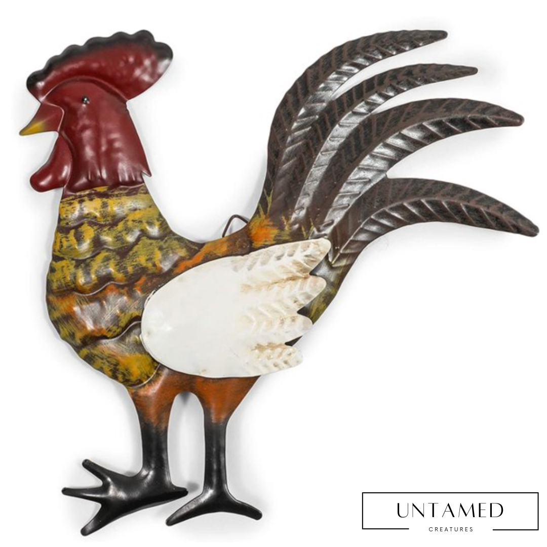 Set of 3 French Country 3D Metal Iron Chicken Wall Decor