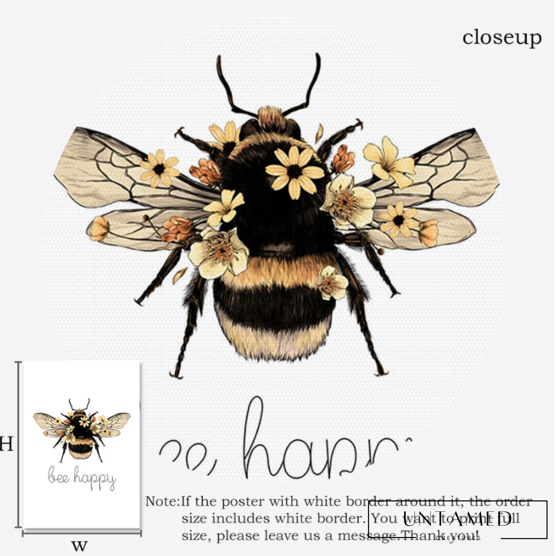 Bee Kind Canvas Poster