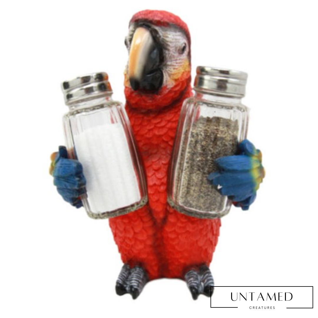 Parrot Salt Pepper Shakers Holder