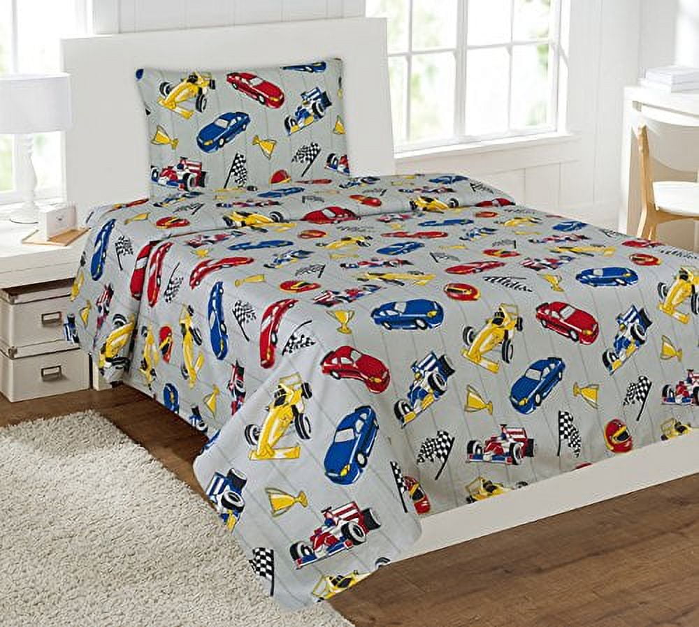 Golden Linens Twin 3-Piece Whimsical Kids Bed Sheet Set with Pillowcase