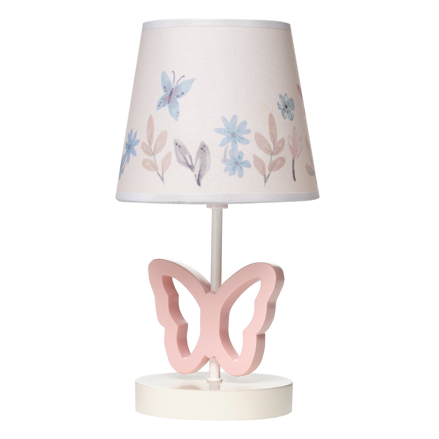 Lambs & Ivy Enchanted Garden Butterfly Lamp with Floral Shade