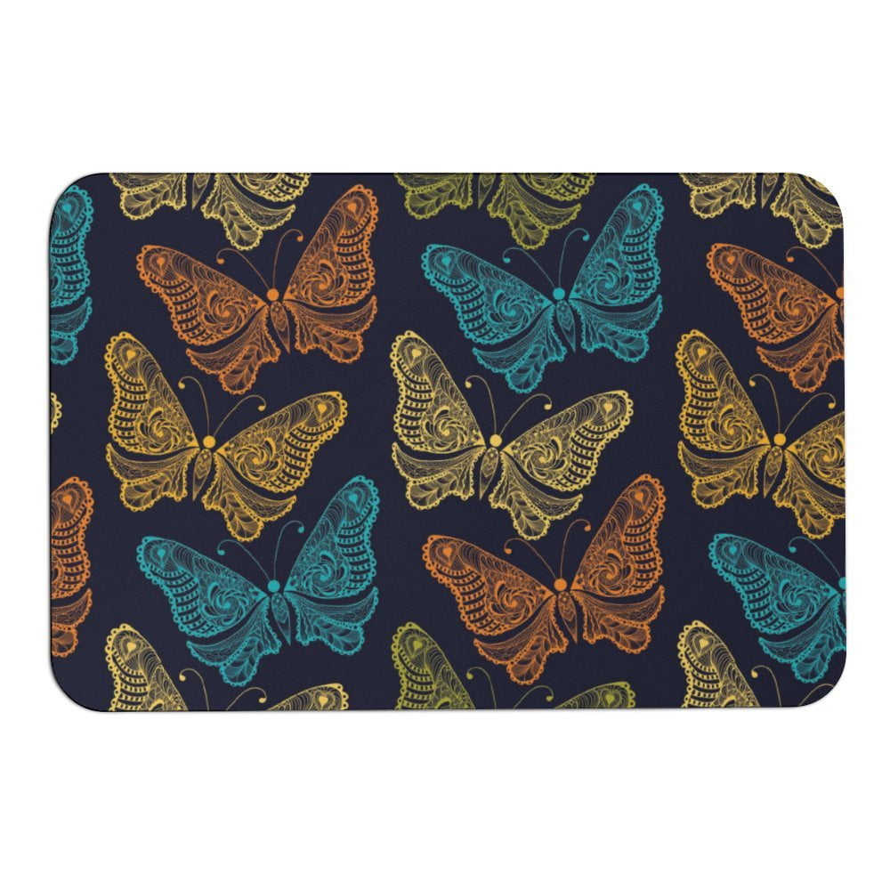 FlutterSoft Butterfly Diatom Mud Bathroom Mat