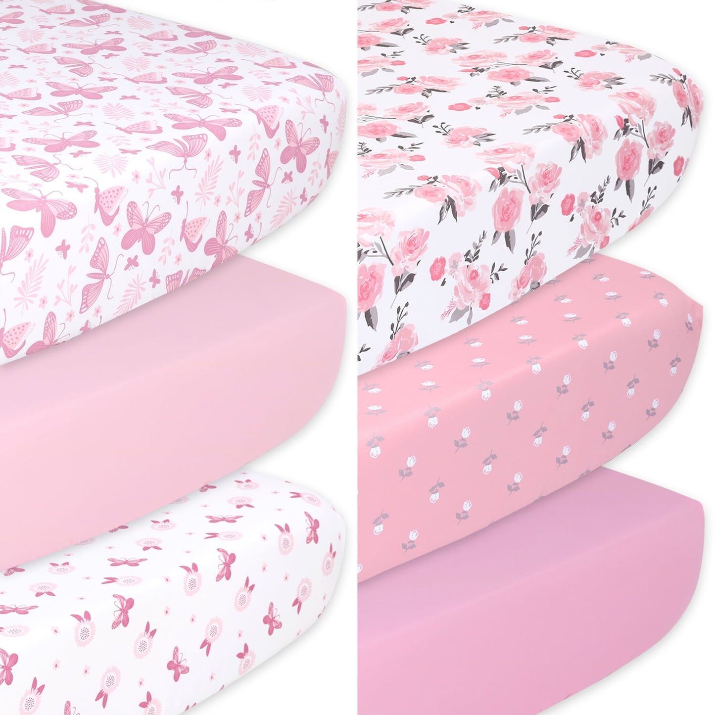 Enchanting Garden Dreams Fitted Crib Sheets - 6 Pack