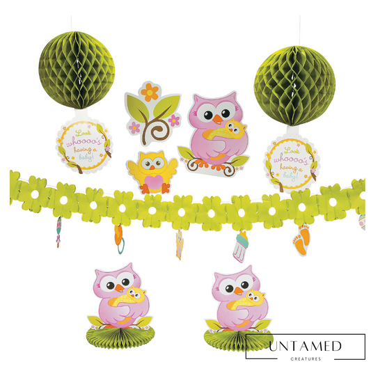 Owl Baby Shower Decorating Party Kit