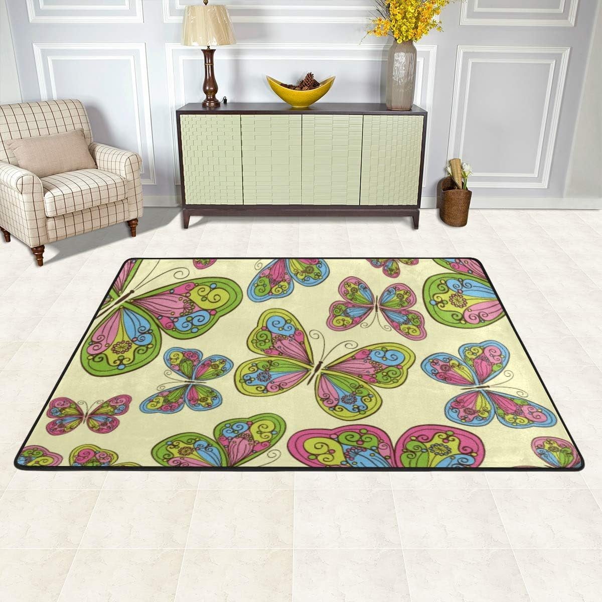 Ethnic Butterfly Oasis Area Rug Pad