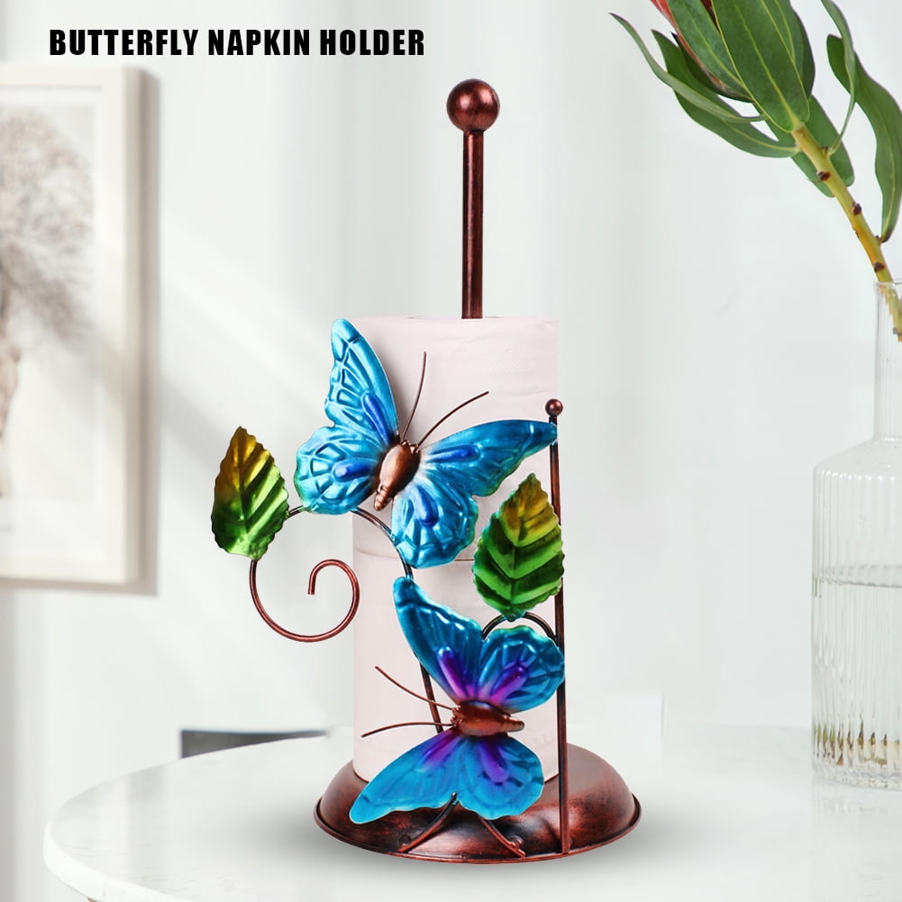 Butterfly Elegance Iron Paper Roll Dispenser