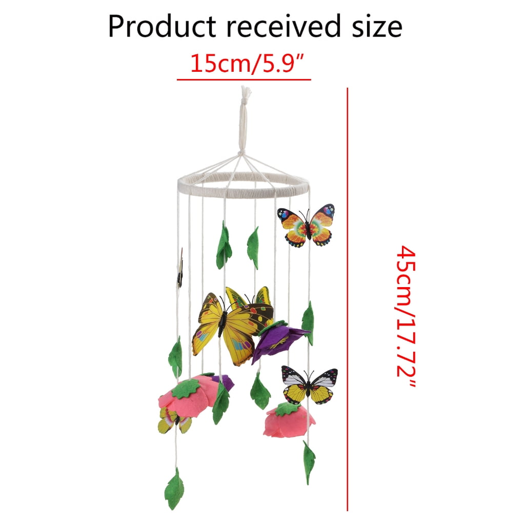 Handcrafted Butterfly & Flower Baby Mobile Rattle