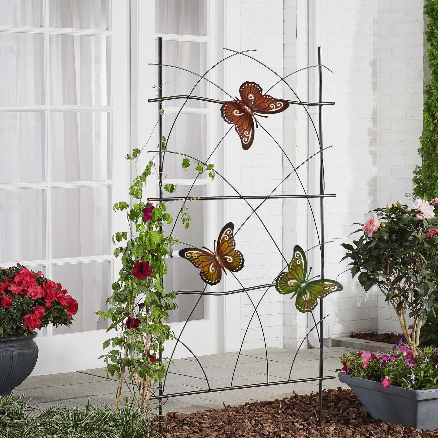 Painted Metal Butterfly Wall Decor