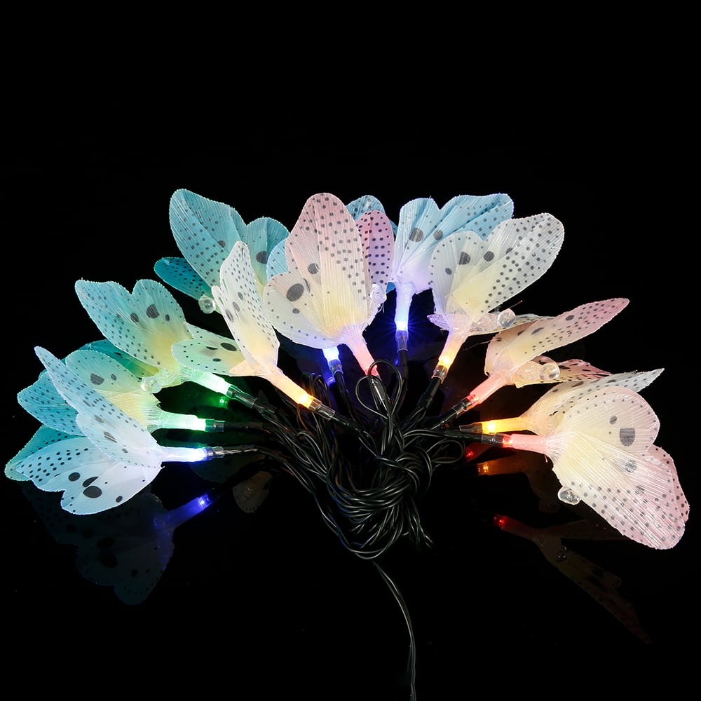 Solar-Powered Butterfly String Lights