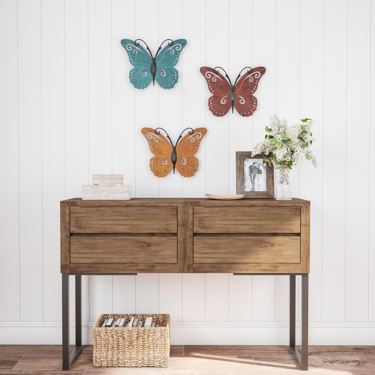 Lavish Home Butterfly Trio Metal Wall Décor